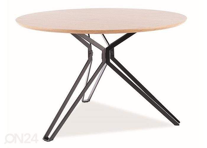 Söögilaud Ø 120 cm suurendatud
