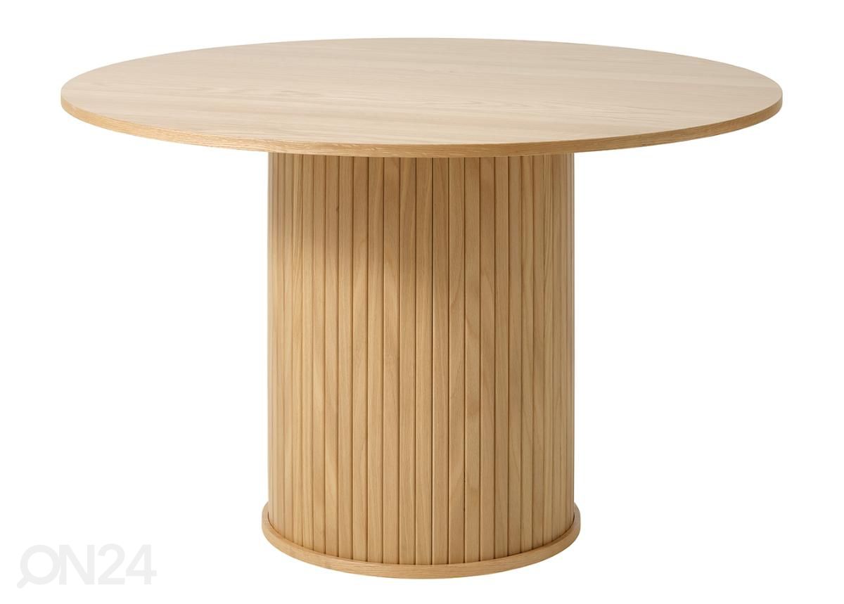 Söögilaud Ø 120 cm suurendatud