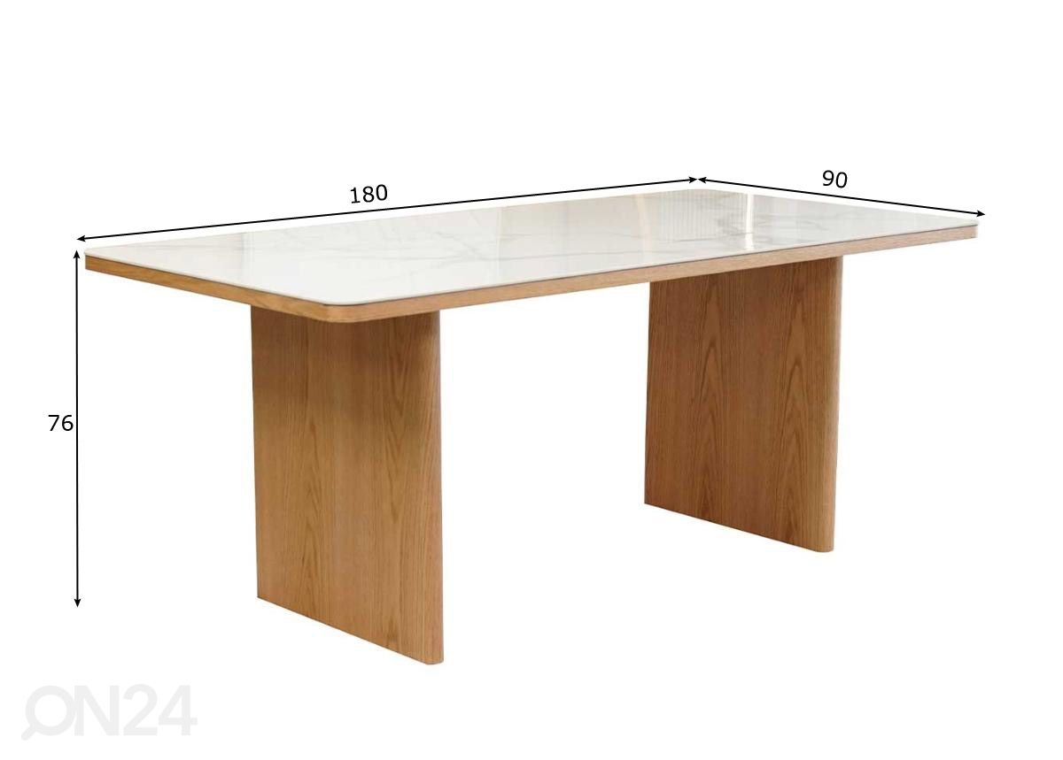 Söögilaud 180x90 cm suurendatud mõõdud