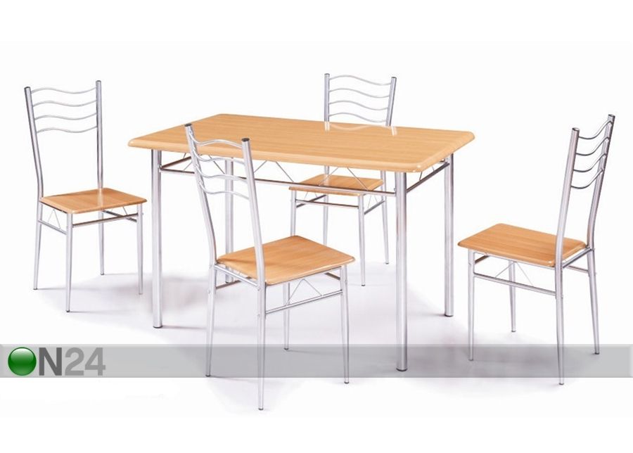 Söögilaud + 4 tooli Tivoli suurendatud