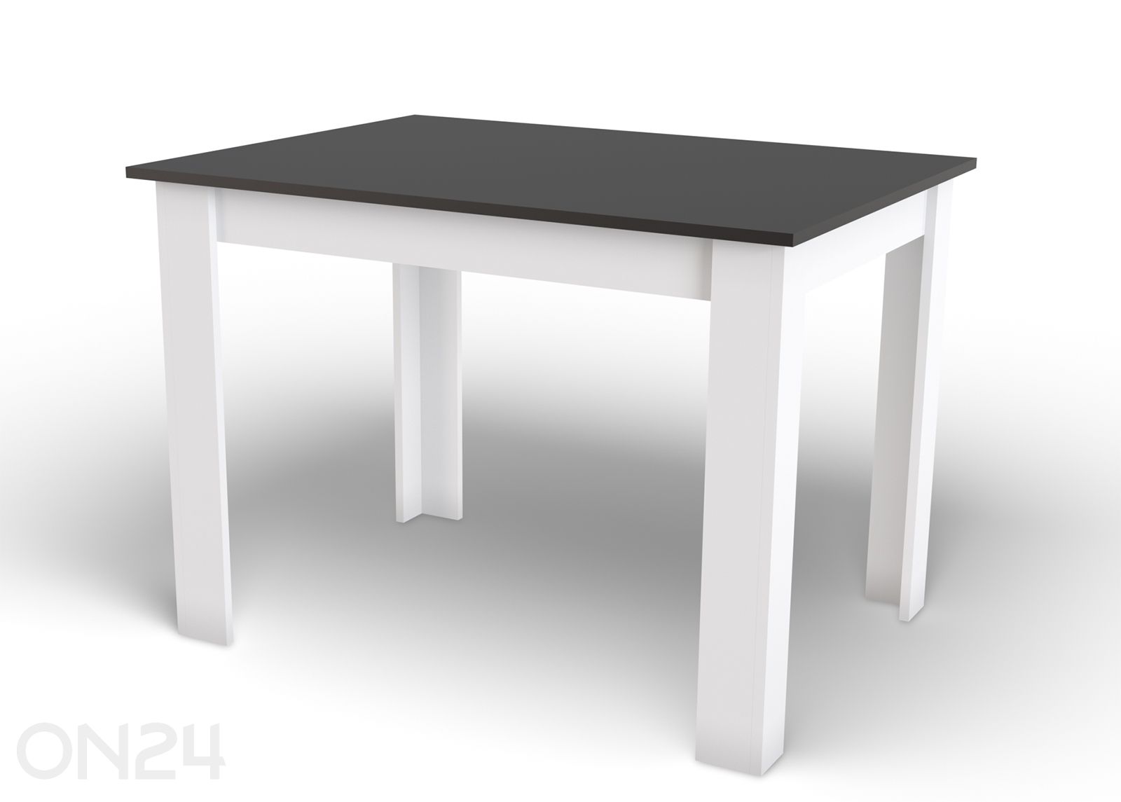 Söögilaud 80x120 cm, must/valge suurendatud