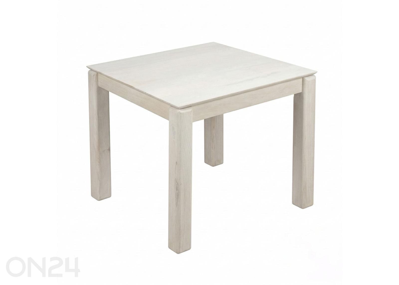 Söögilaud 80x80 cm, valge suurendatud