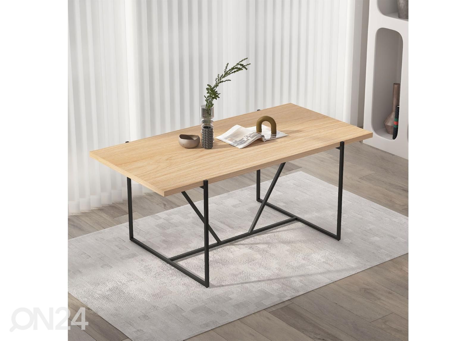 Söögilaud Cindy 90x160 cm suurendatud