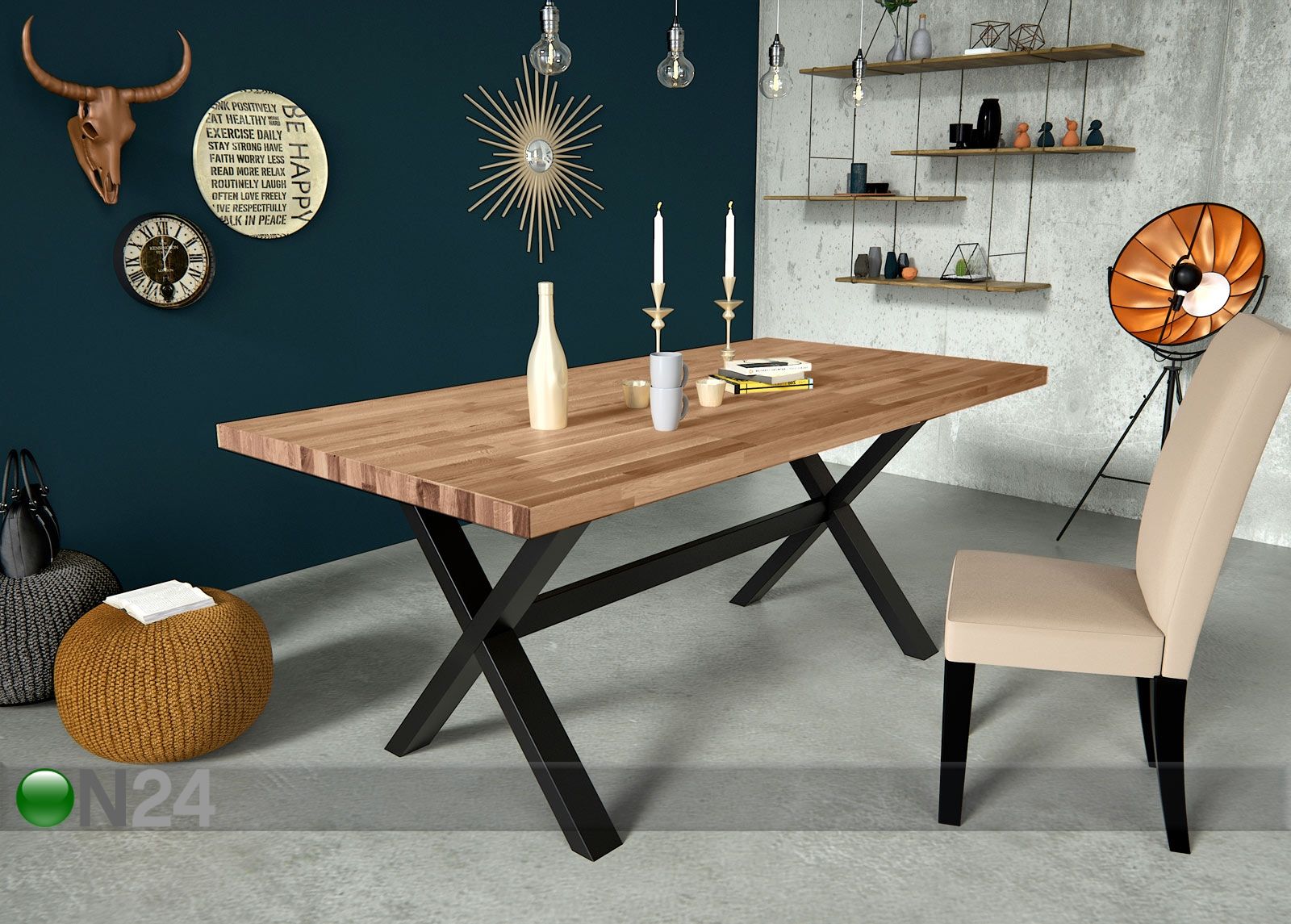 Söögilaud Concepto 180x90 cm suurendatud