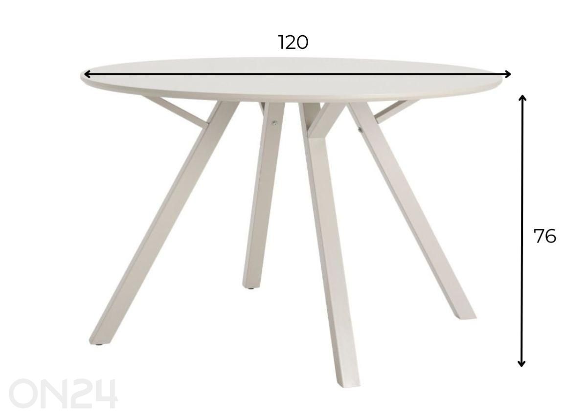 Söögilaud Harring D120 suurendatud mõõdud