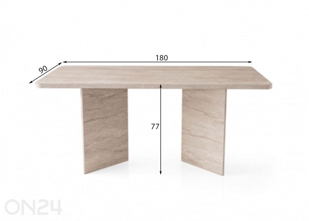 Söögilaud Loft 90x180 cm suurendatud mõõdud
