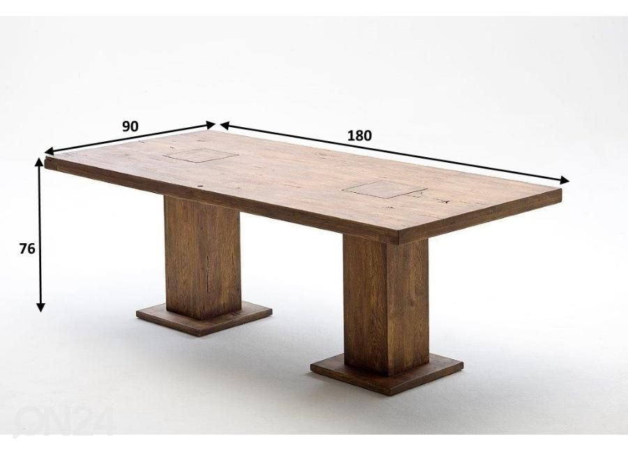 Söögilaud Manchester 180x90 cm suurendatud mõõdud