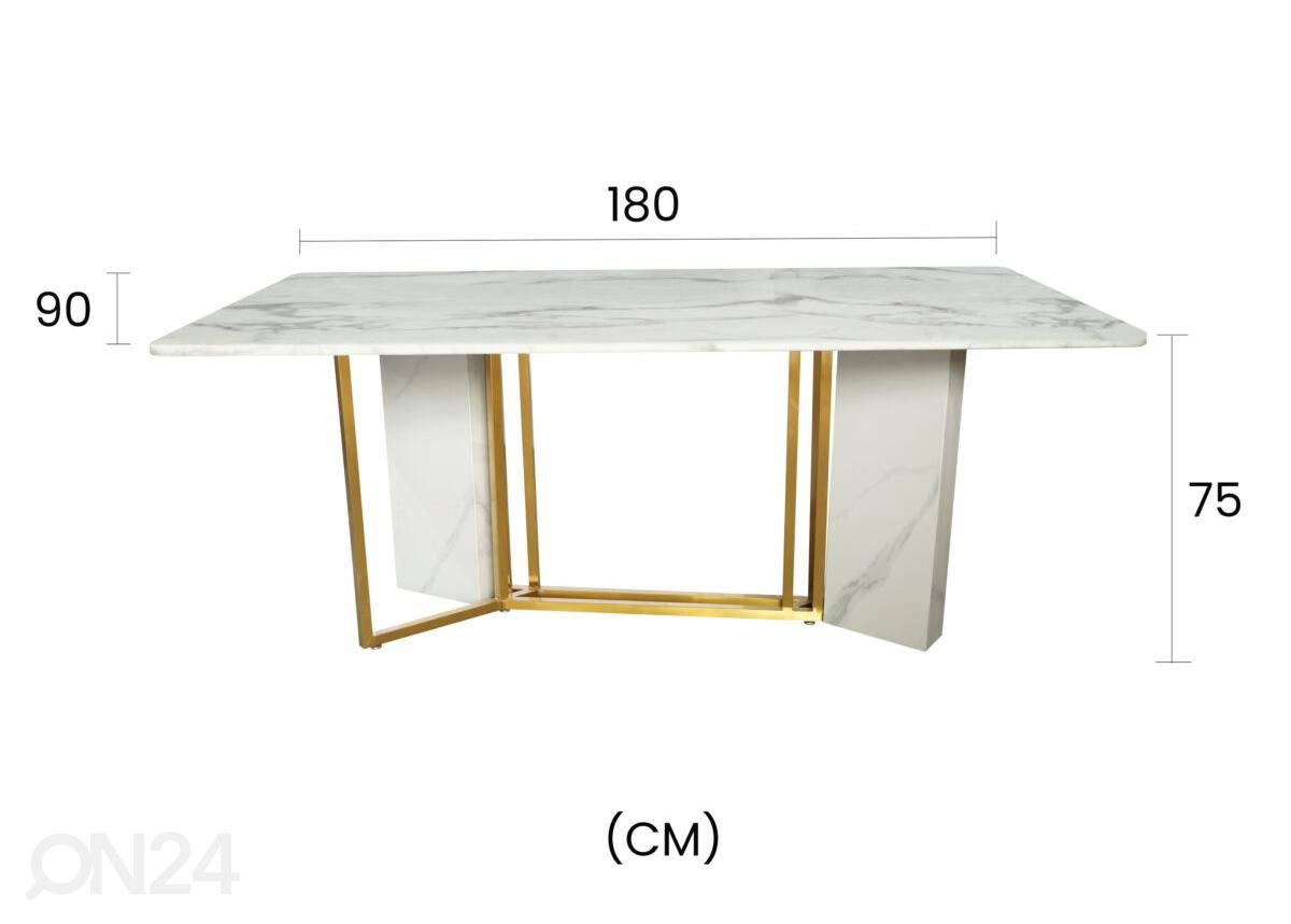 Söögilaud Modig 90x180 cm suurendatud mõõdud