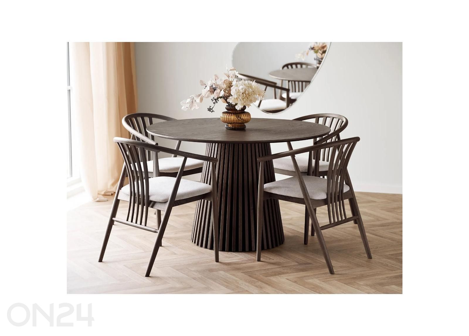 Söögilaud Osaka Ø 120 cm suurendatud