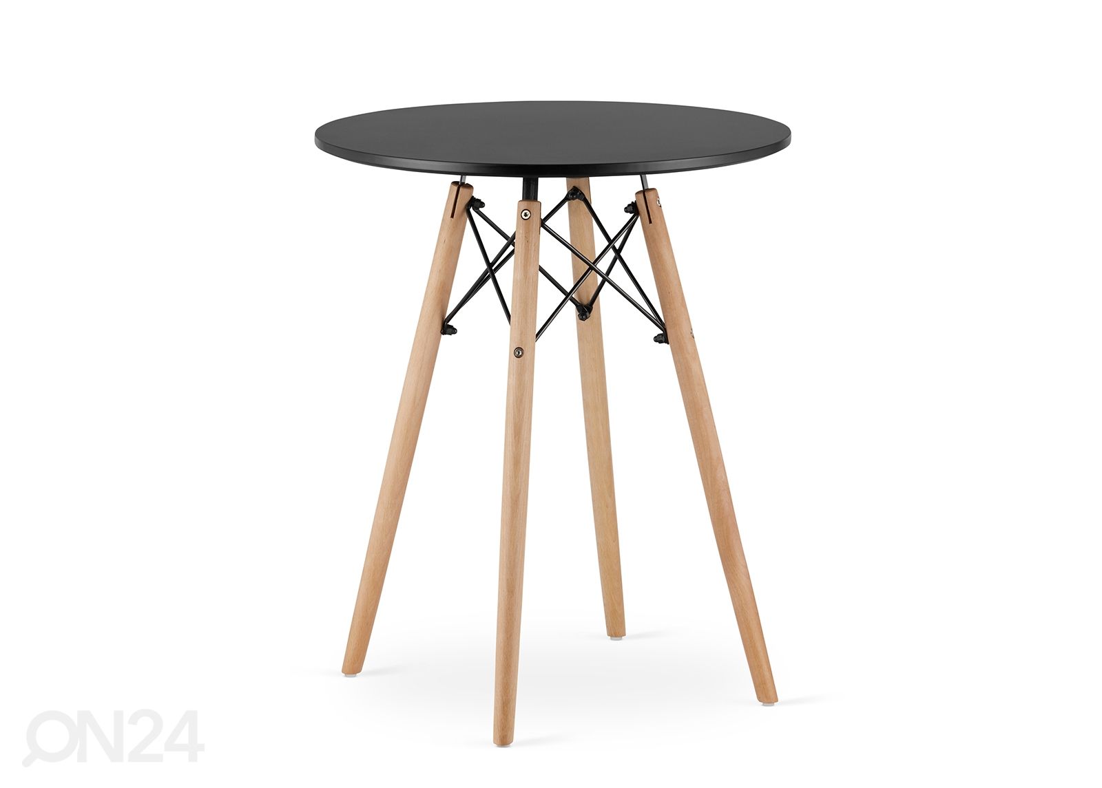 Söögilaud Todi Ø60 cm, must suurendatud