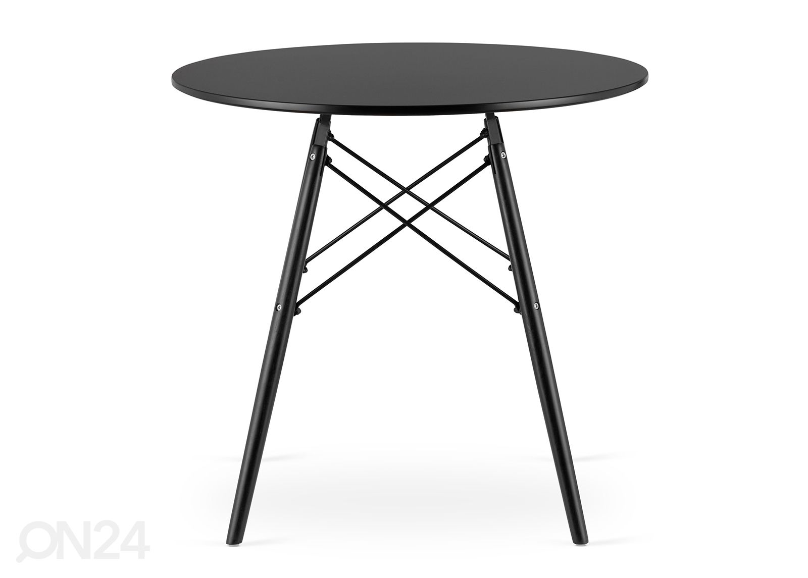 Söögilaud Todi Ø80 cm, must/must suurendatud