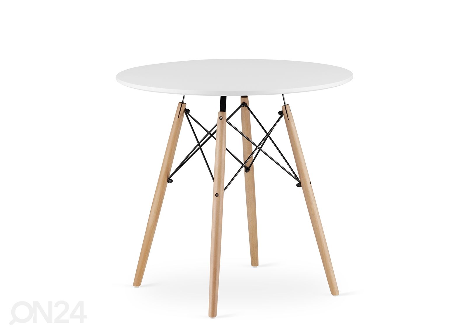 Söögilaud Todi Ø80 cm, valge suurendatud