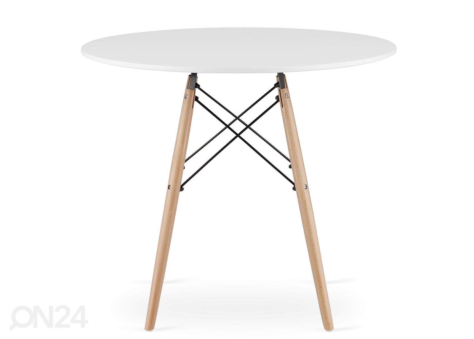 Söögilaud Todi Ø90 cm, valge suurendatud