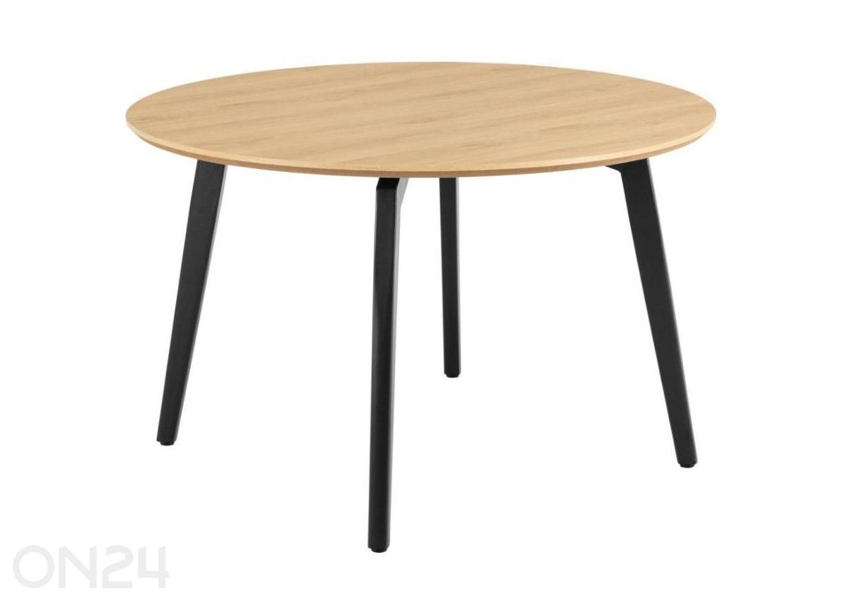 Söögilaud Ziida D120 tamm/must suurendatud