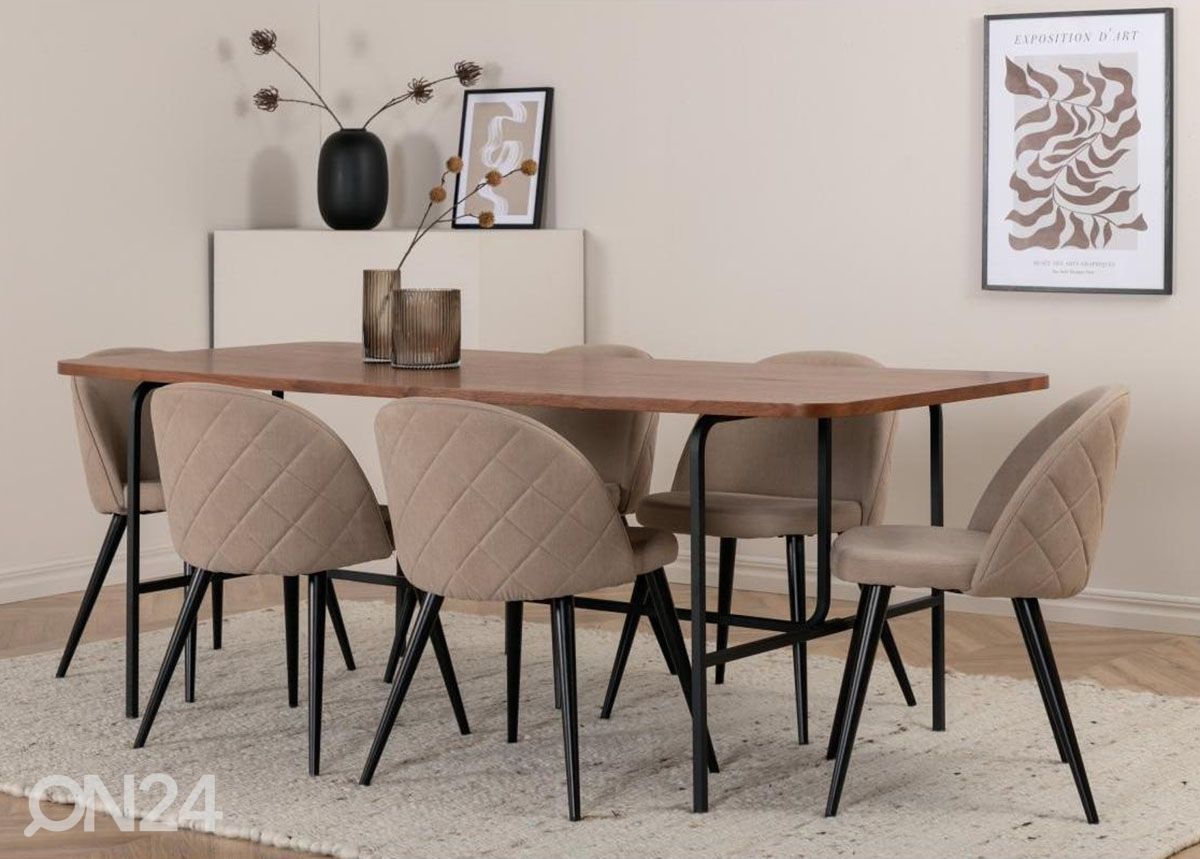Söögitoa komplekt Uno & Velvet suurendatud