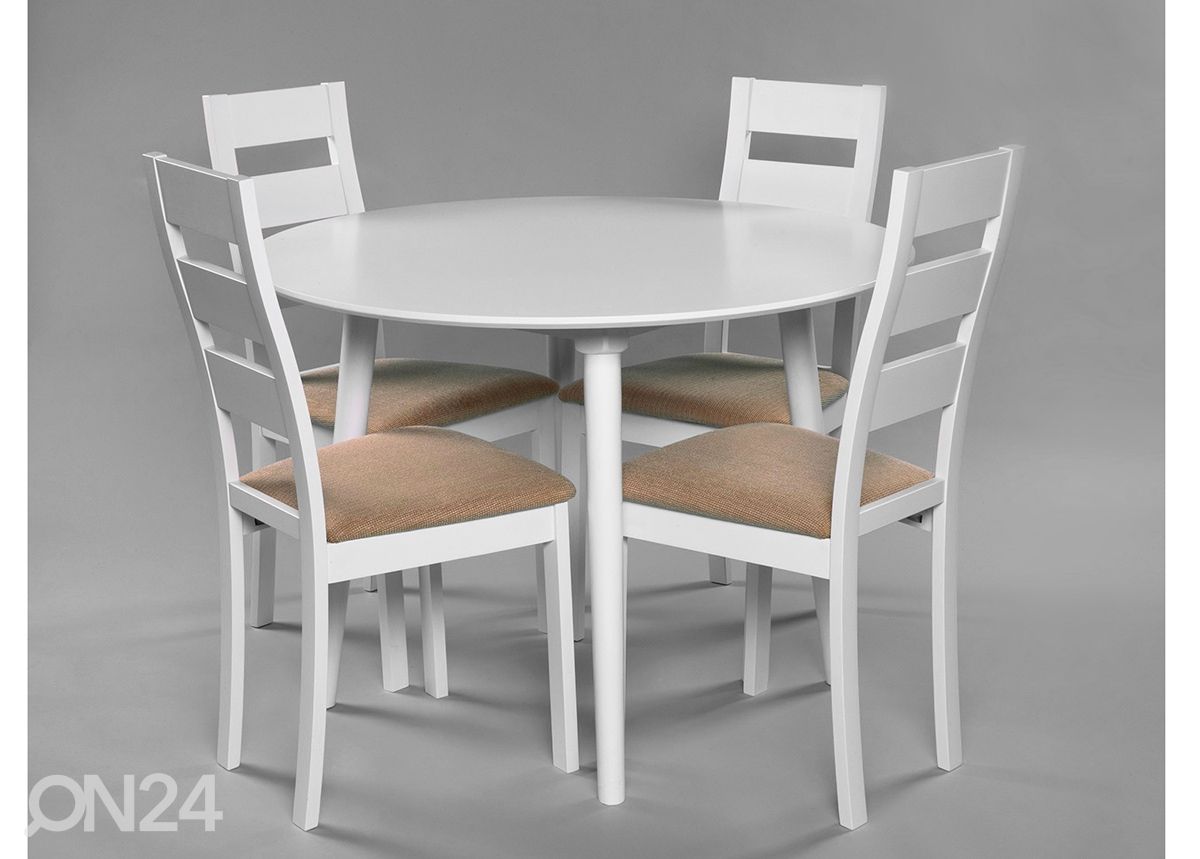Söögitoakomplekt Andria + 4 tooli Parma suurendatud