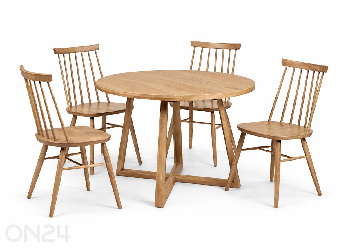 Söögitoakomplekt tammepuidust Merbi 11 suurendatud