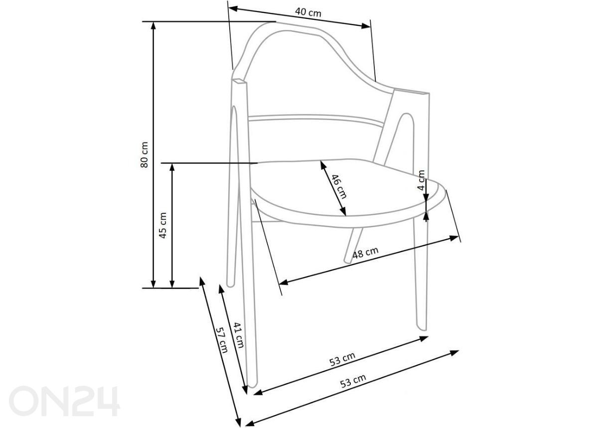 Söögitool suurendatud mõõdud