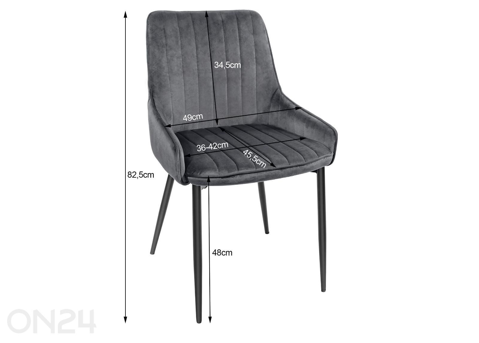 Söögitool Monza suurendatud mõõdud