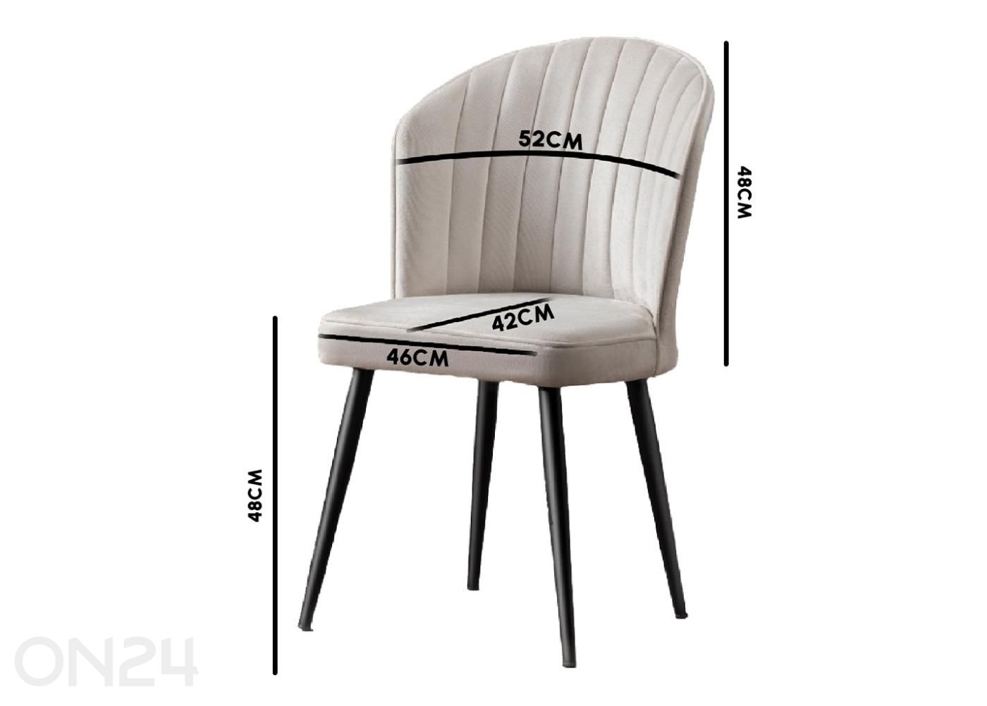 Söögitool Rubi 4 tk suurendatud mõõdud