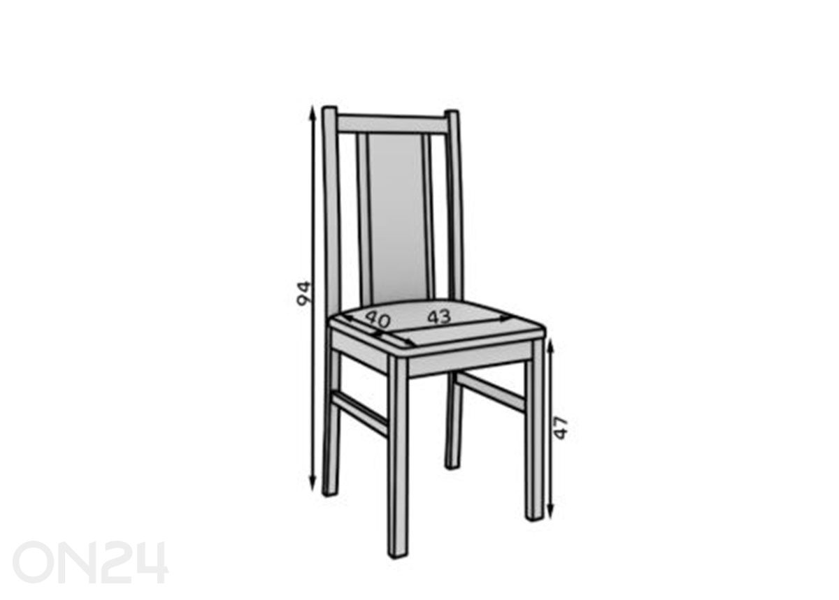 Söögitool Vos XIV suurendatud mõõdud