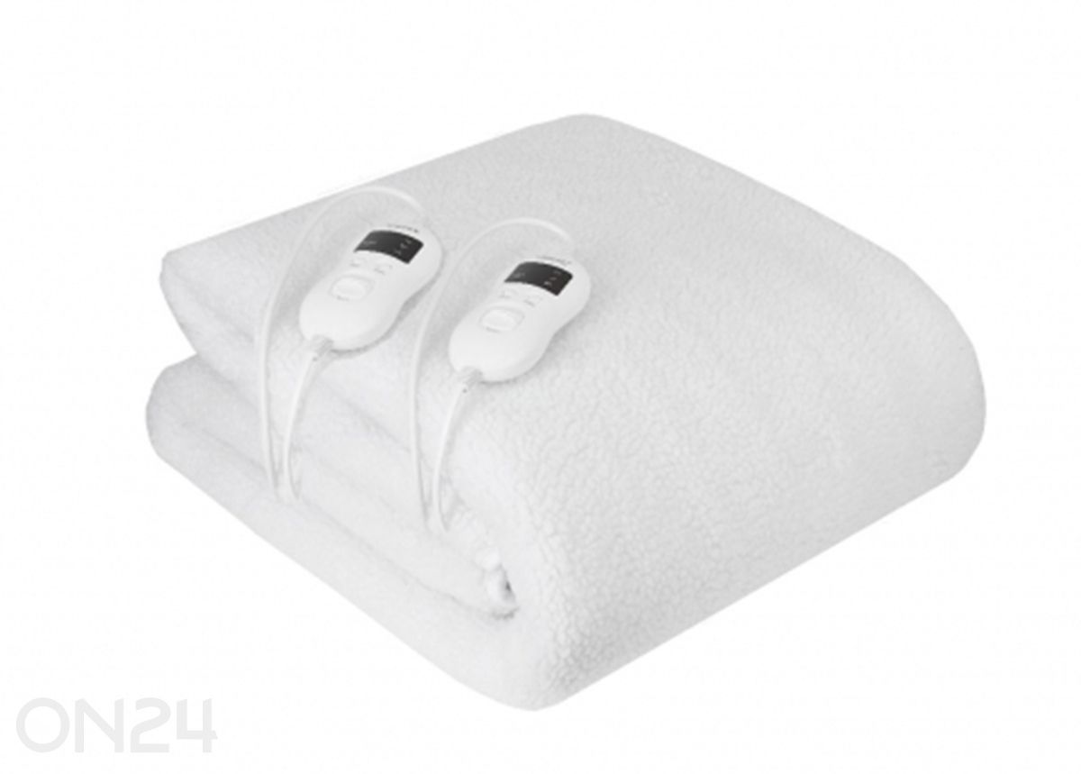 Soojendusega pleed Camry CR 7421, 180×160 cm, valge suurendatud