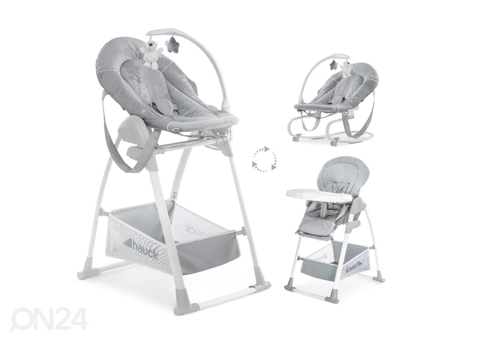 Söötmistool koos lamamistooliga Hauck Comfort Sit N Relax 3in1 hall suurendatud