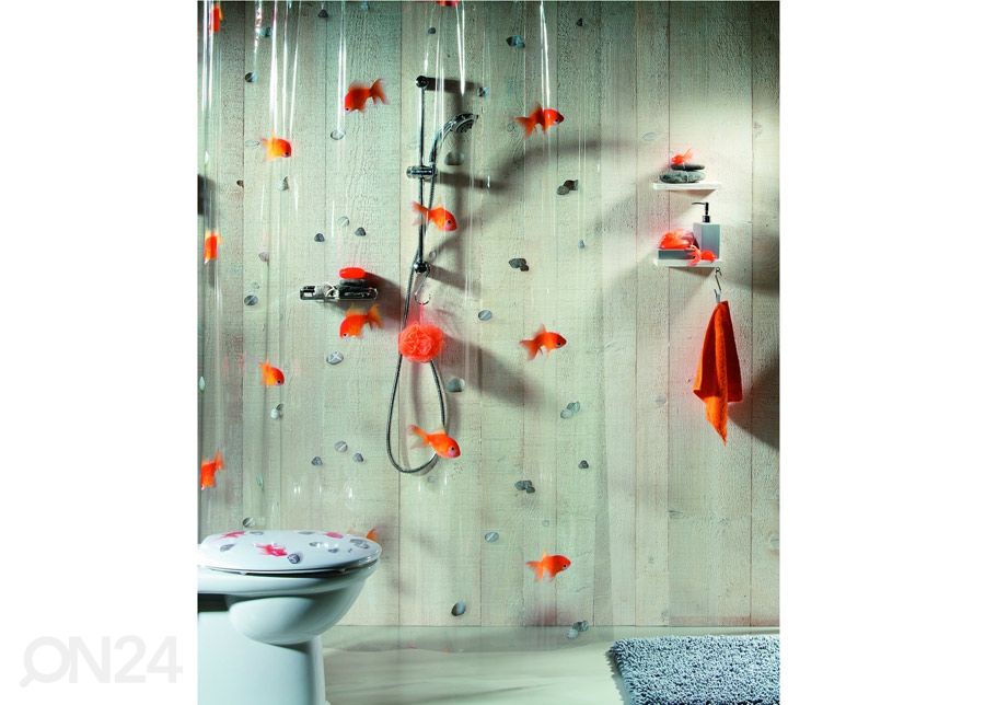 Spirella vinüülist vannikardin Goldfish suurendatud