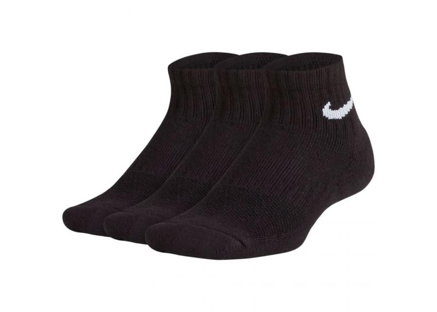 Spordisokkide komplekt lastele Nike Performance Cushioned QT 3-pakk Jr SX6844 010 suurendatud