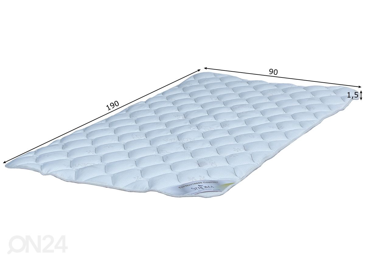 Stroma kattemadrats Top Comfort 90x190 cm suurendatud mõõdud