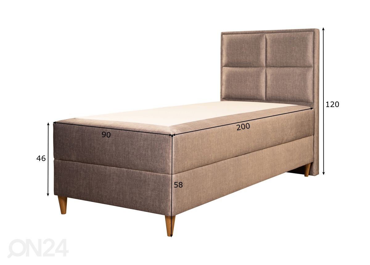 Stroma pesukastiga kontinentaalvoodi komplekt Perissa 90x200 cm suurendatud mõõdud