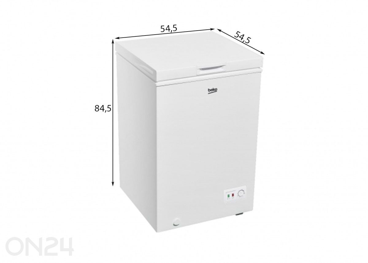 Sügavkülmkirst Beko CF100EWN suurendatud mõõdud