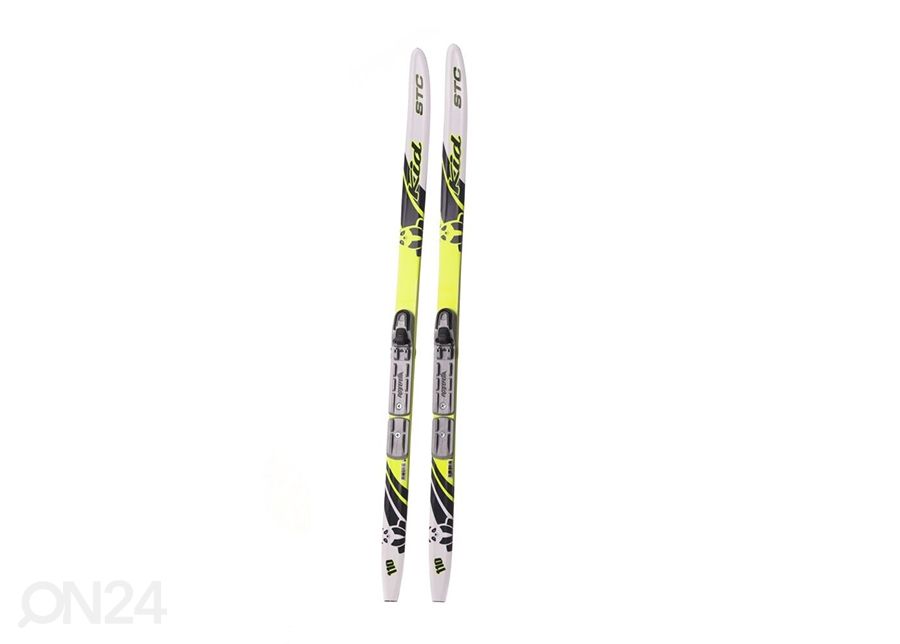 Suusad lastele kalasaba mustriga STC + NNN sidemed 110-140 cm suurendatud