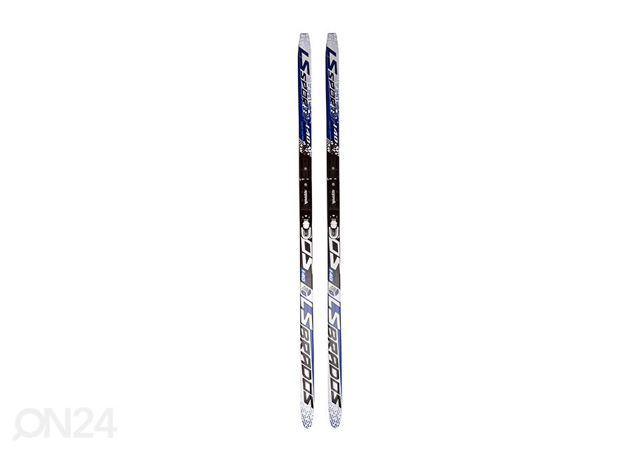 Suusad noortele ja täiskasvanutele kalasaba mustriga STC + NNN sidemed 180-200 cm suurendatud