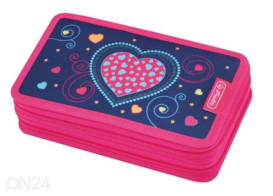 Täidetud pinal Herlitz Blue Hearts suurendatud