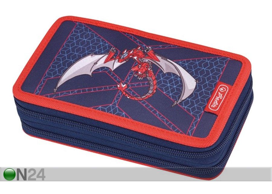 Täidetud pinal Herlitz Red Robo Dragon suurendatud