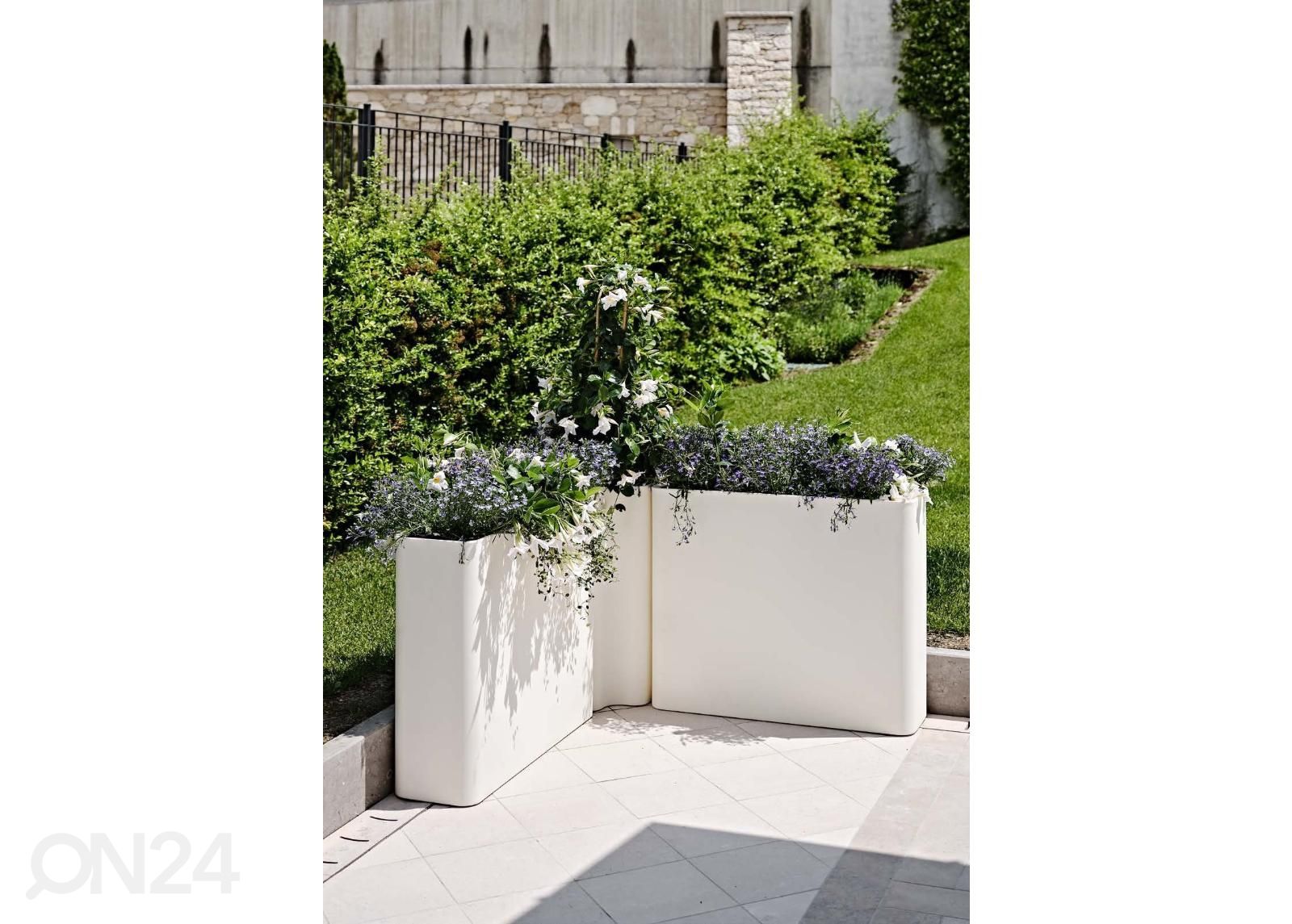 Taimepott Divio WR 90x27xh78 cm, valge suurendatud
