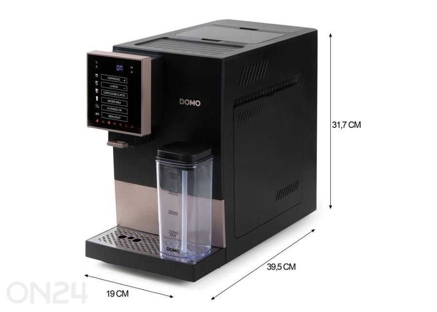 Täisautomaatne espressomasin Domo DO743K suurendatud mõõdud