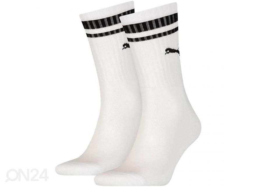 Täiskasvanute treeningsokid Puma Crew Heritage Stripe 2-pakk suurendatud