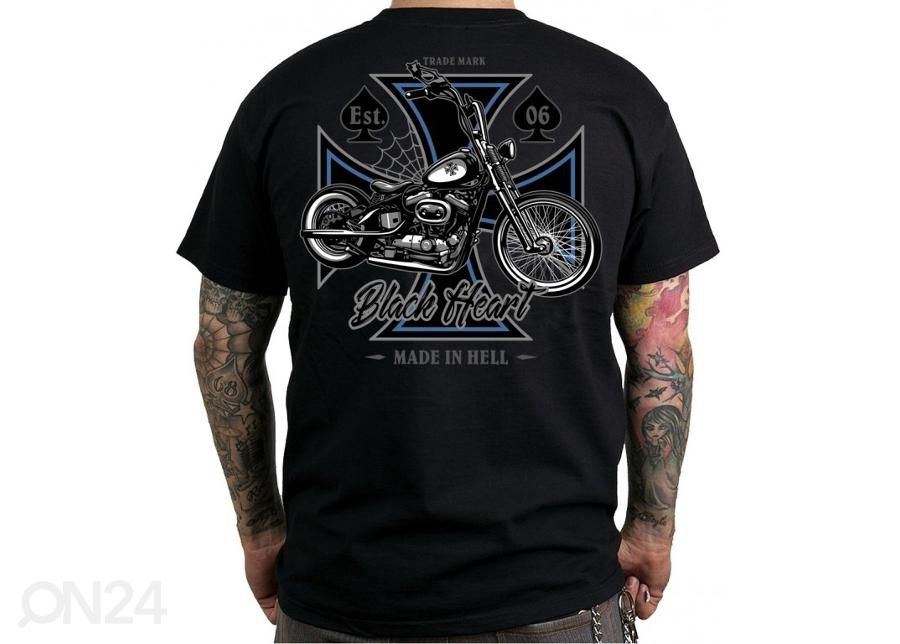 Täiskasvanute vabaajasärk BLACK HEART Chopper Cross suurendatud