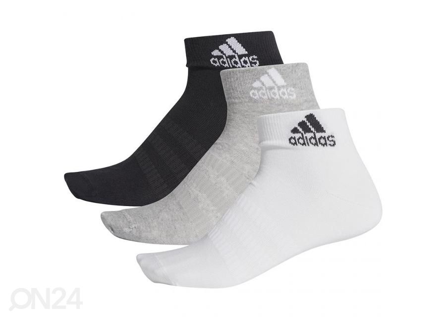 Täiskasvanute vabaajasokid Adidas Light ANK 3-pakk DZ9434 suurendatud