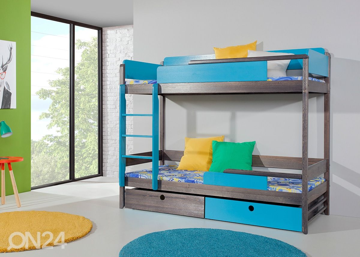 Täispuidust narivoodi komplekt 80x180 cm suurendatud