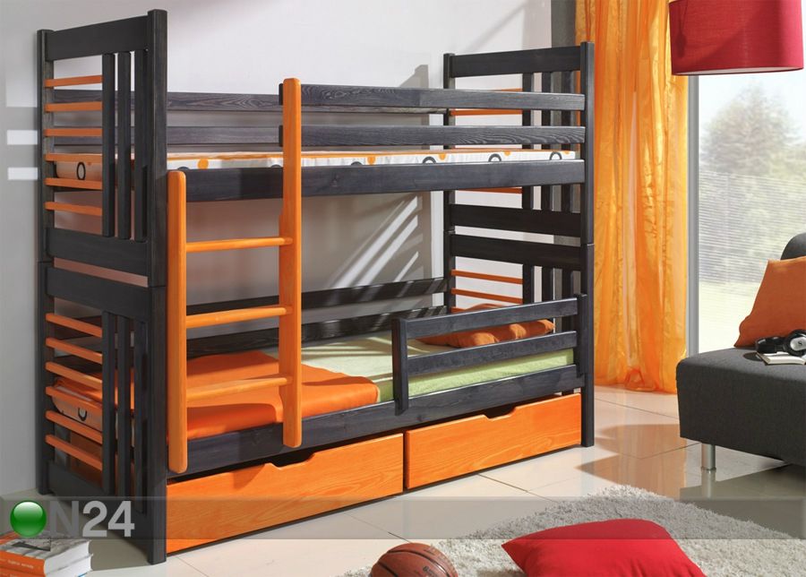 Täispuidust narivoodi komplekt 80x180 cm suurendatud