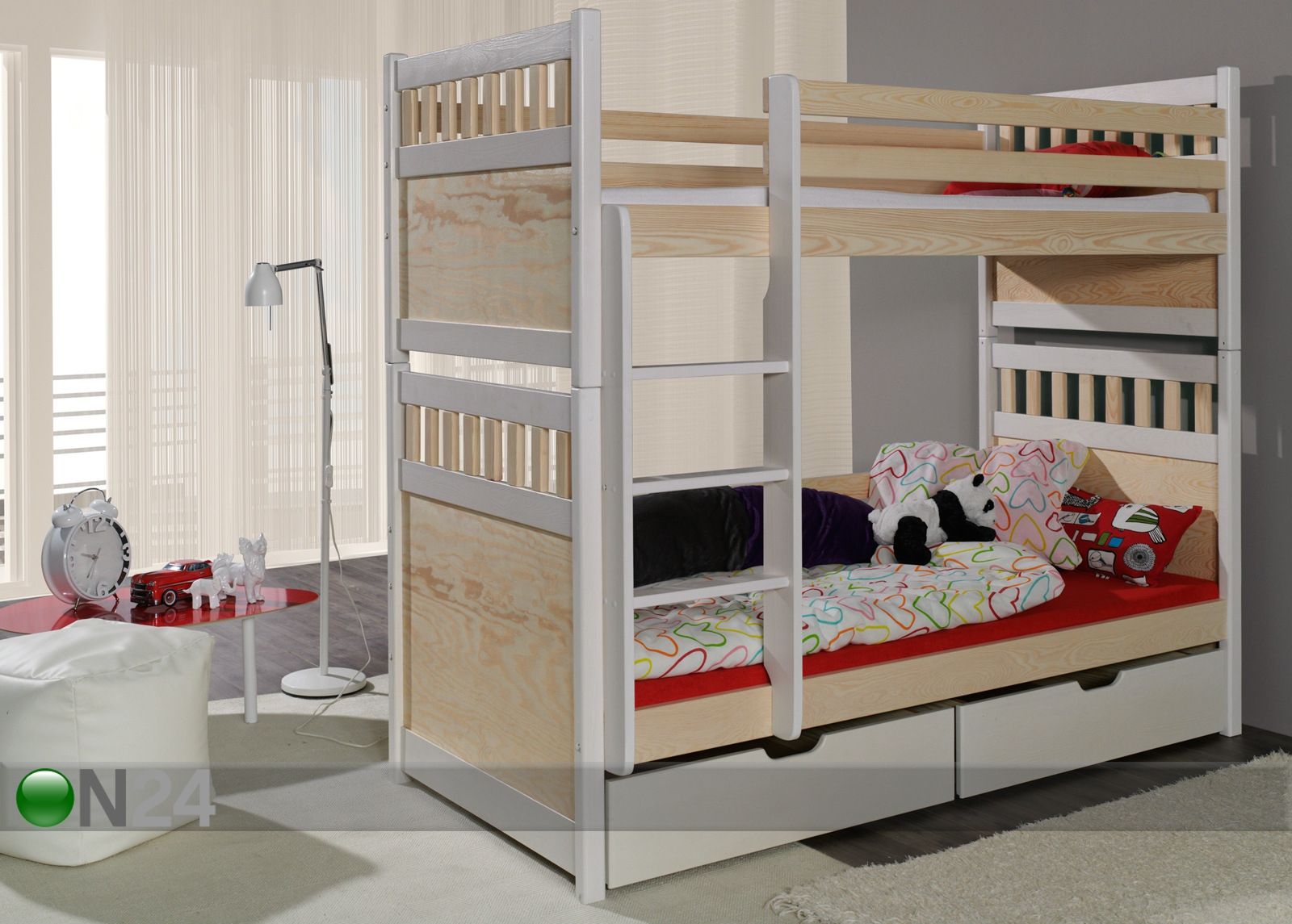 Täispuidust narivoodi komplekt 80x180 cm suurendatud