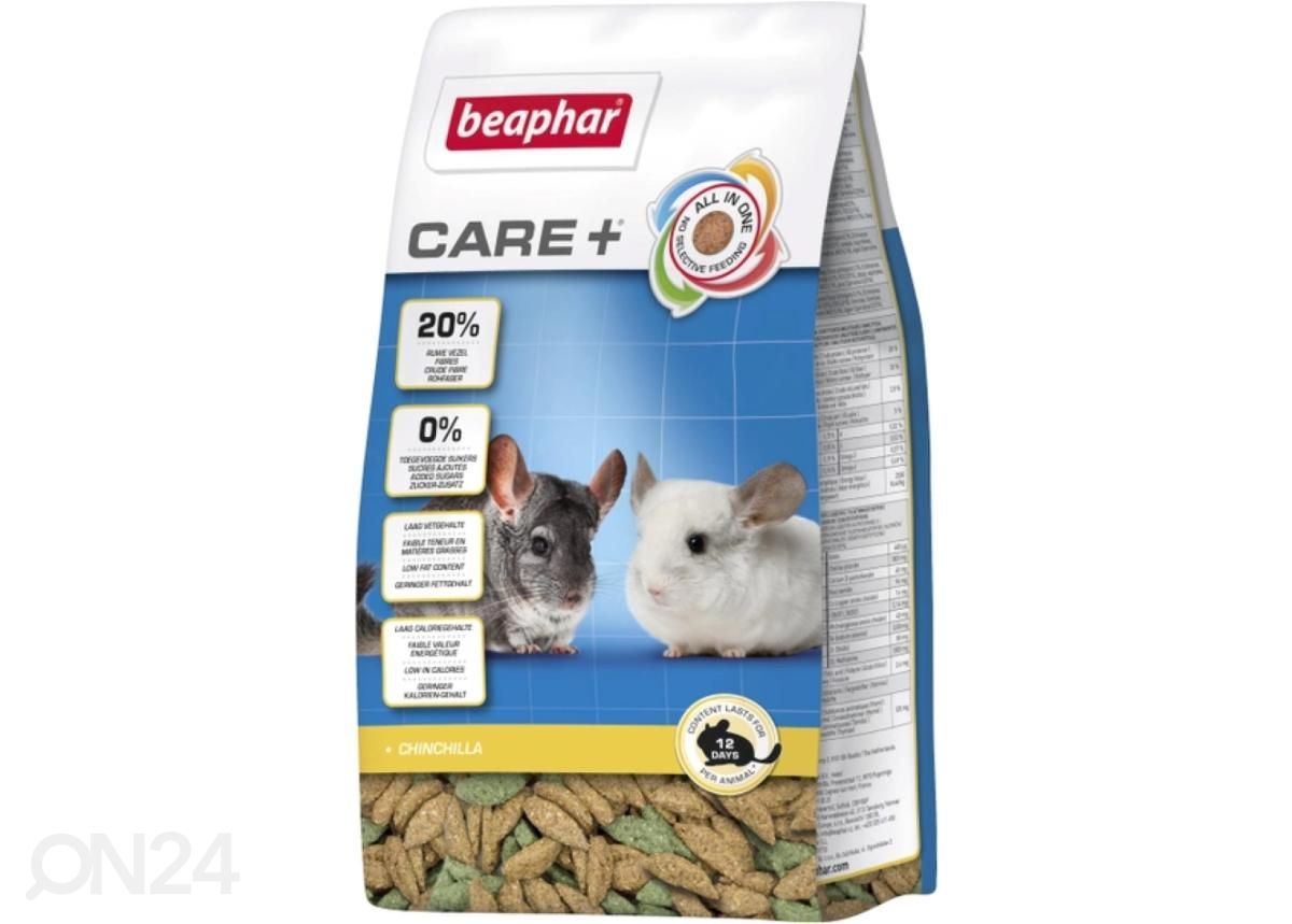 Täissööt Beaphar Care+ Chinchilla 1,5 kg suurendatud