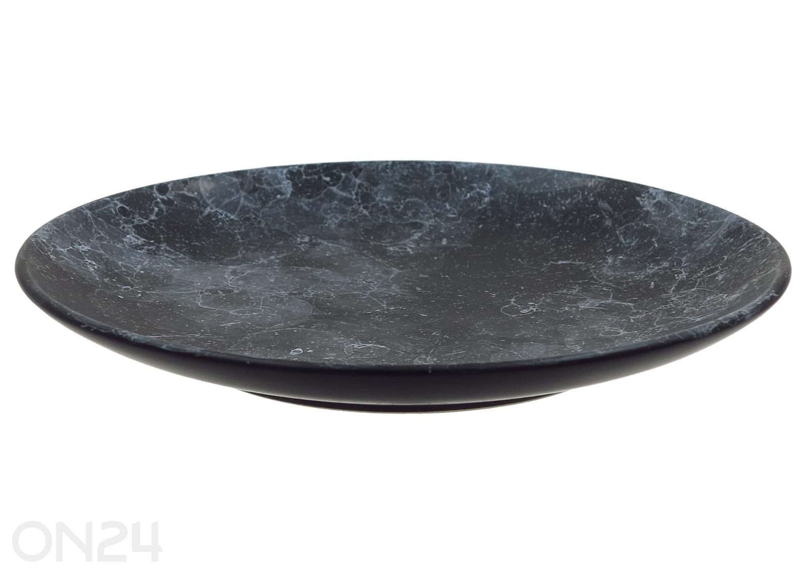 Taldrik 20 cm, must marmor suurendatud