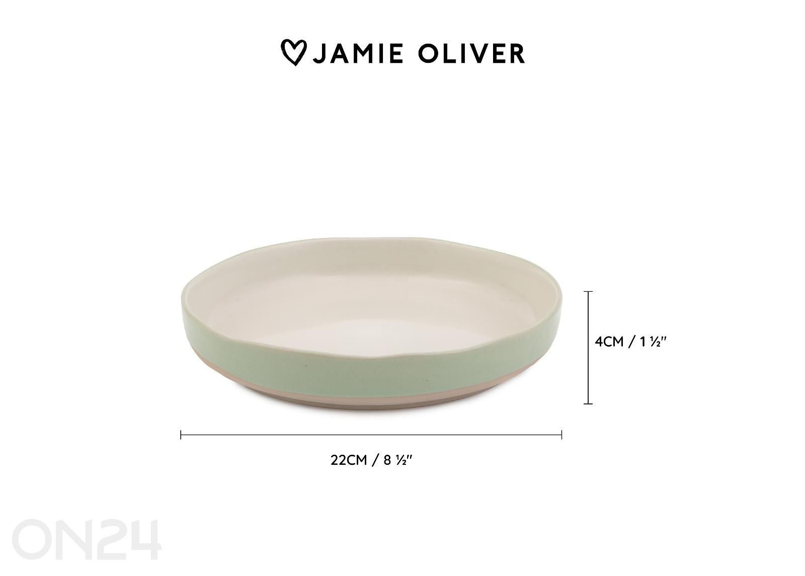 Taldrik Jamie Oliver Ø 22 cm, 4 tk suurendatud mõõdud