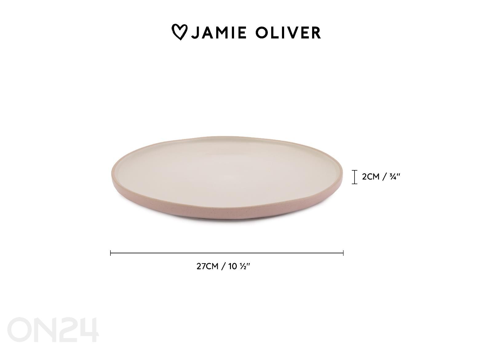 Taldrik Jamie Oliver Big love plates Ø 27 cm, 4 tk suurendatud mõõdud