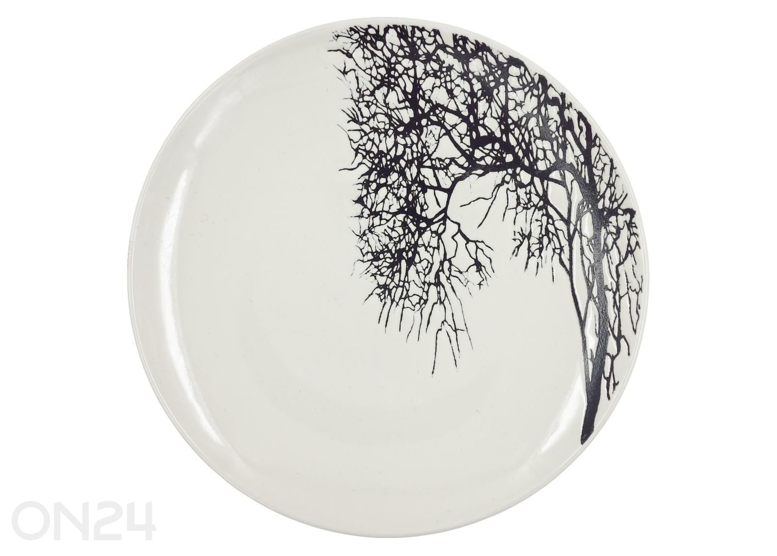 Taldrik Puu 20 cm, beež suurendatud