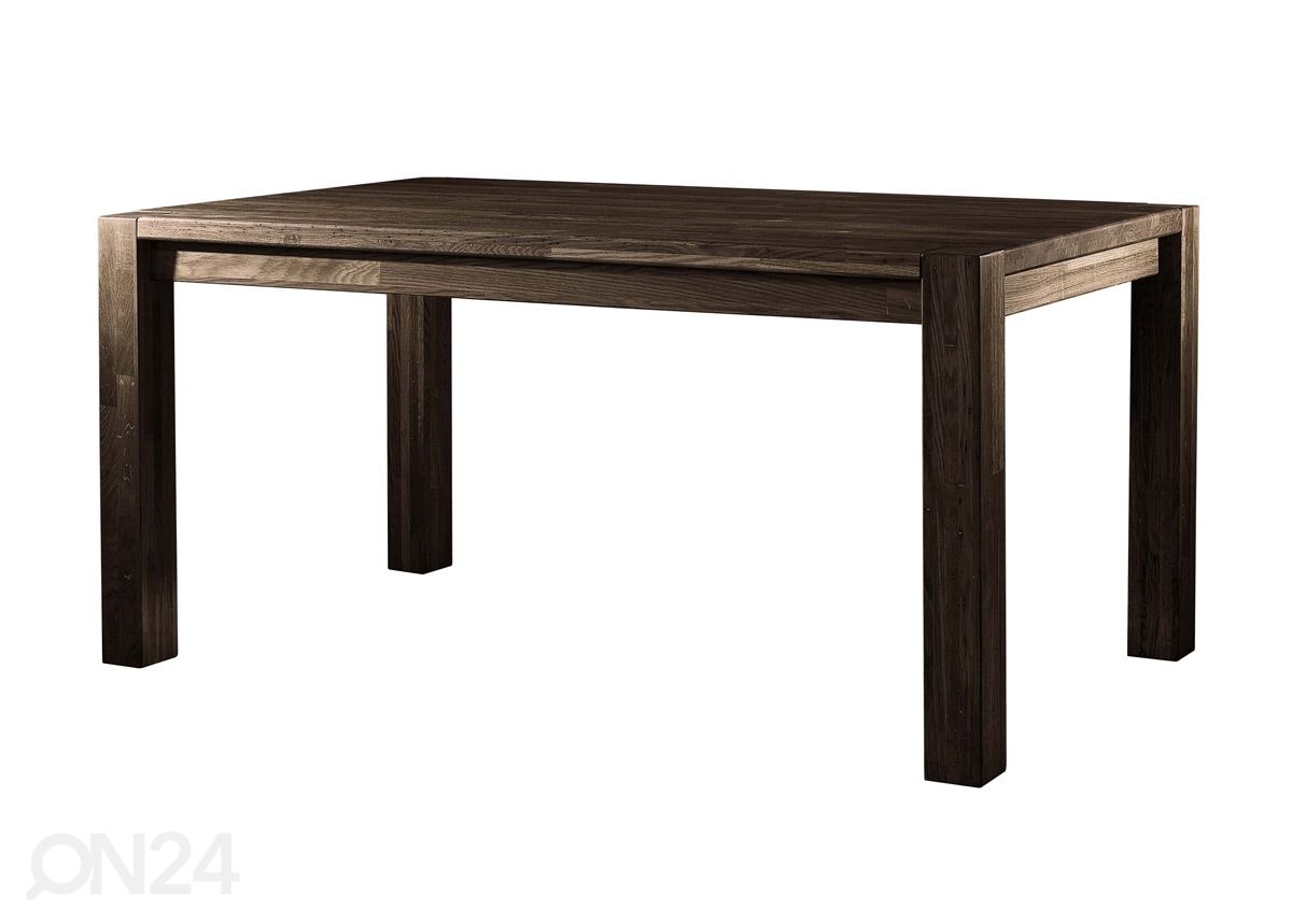 Tammepuidust söögilaud Provence 01 120x80 cm pikendusplaadiga, must õli suurendatud